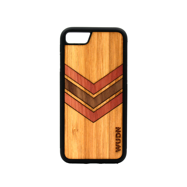 Slim Wooden Phone Case | Geometric Arrow Inlays