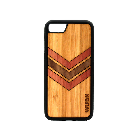 Slim Wooden Phone Case | Geometric Arrow Inlays