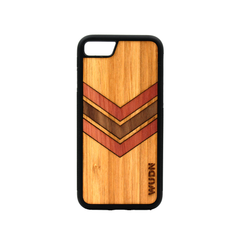Slim Wooden Phone Case | Geometric Arrow Inlays
