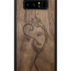 Slim Wooden Phone Case (Black) | Yoga Ganesha