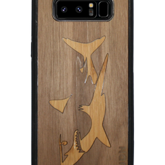 Slim Wooden Phone Case | Great White Shark in Bamboo / Walnut