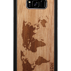 Slim Wooden Phone Case | World Map Traveler