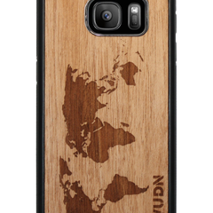 Slim Wooden Phone Case | World Map Traveler