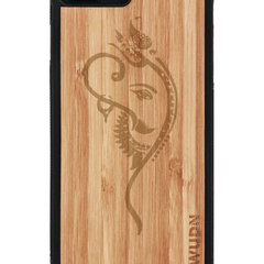 Slim Wooden Phone Case (Black) | Yoga Ganesha