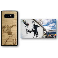 Slim Wooden Phone Case | Banksy Molotov Flowers