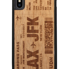 Slim Wooden Phone Case (Mahogany) | Boarding Pass Traveler