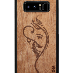 Slim Wooden Phone Case (Black) | Yoga Ganesha