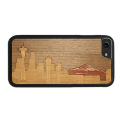Slim Wooden Phone Case | Seattle Skyline Traveler