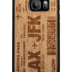 Slim Wooden Phone Case (Mahogany) | Boarding Pass Traveler