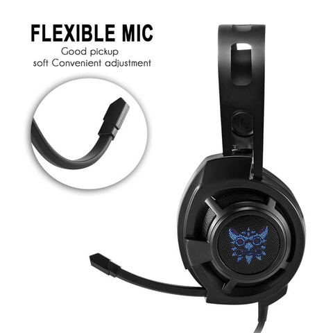 Noise Canceling Gaming Stereo Wired Headphones with LED Lights