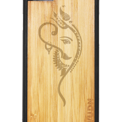 Slim Wooden Phone Case (Black) | Yoga Ganesha
