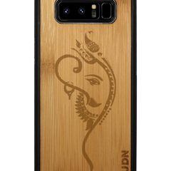 Slim Wooden Phone Case (Black) | Yoga Ganesha
