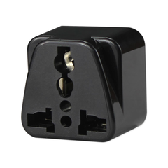 REIKO UNIVERSAL EUROPE EU / UK / AU TO US TRAVEL PLUG POWER ADAPTER CONVERTER IN BLACK