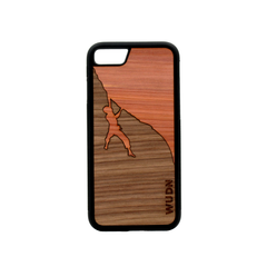 Slim Wooden Phone Case | Rock Climber Inlay