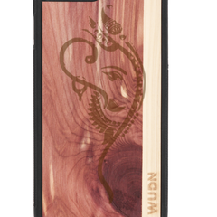 Slim Wooden Phone Case (Black) | Yoga Ganesha