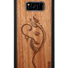 Slim Wooden Phone Case (Black) | Yoga Ganesha