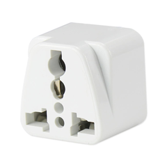 REIKO UNIVERSAL EUROPE EU / UK / AU TO US TRAVEL PLUG POWER ADAPTER CONVERTER IN WHITE