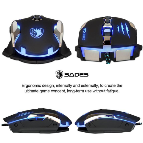 High Quality 3500 DPI Wired Gaming LED Optical Mouse with 7 Buttons