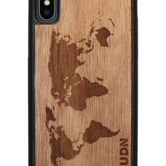 Slim Wooden Phone Case | World Map Traveler