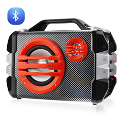 Universal Boombox Bluetooth Mono Speaker In Black and Red