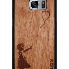 Slim Wooden Phone Case | Banksy Girl With a Balloon