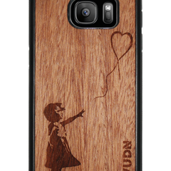 Slim Wooden Phone Case | Banksy Girl With a Balloon